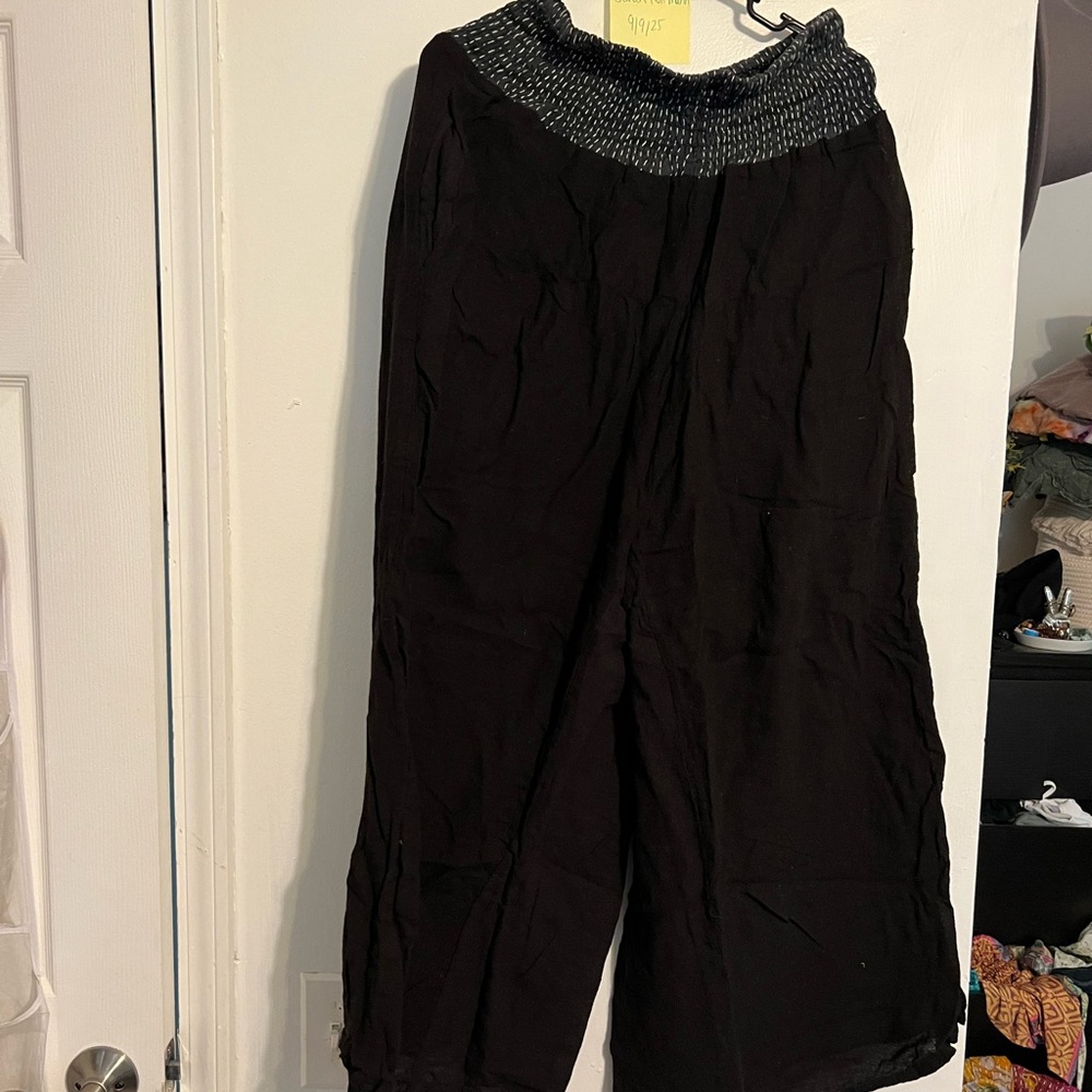 Black Khadi pants